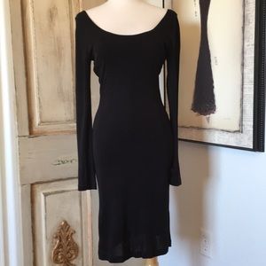 WH BM Black Knit Dress